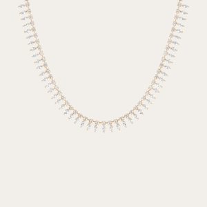 Aurate x Frye: Marquise Fringe Necklace
