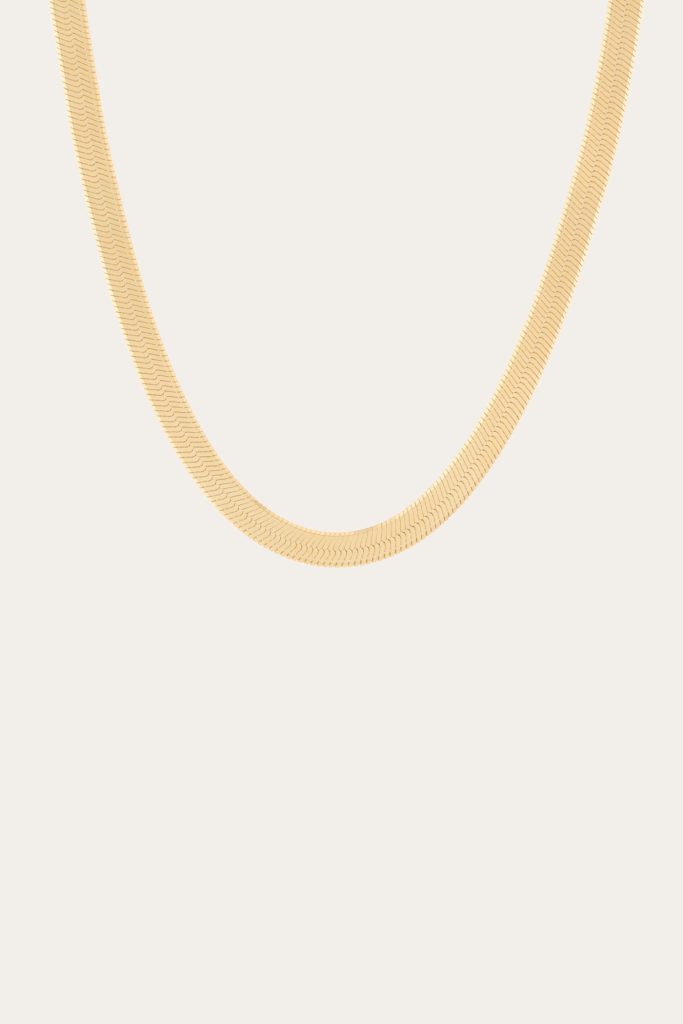 Aurate x Frye: Extra Bold Herringbone Necklace