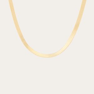 Aurate x Frye: Bold Herringbone Necklace