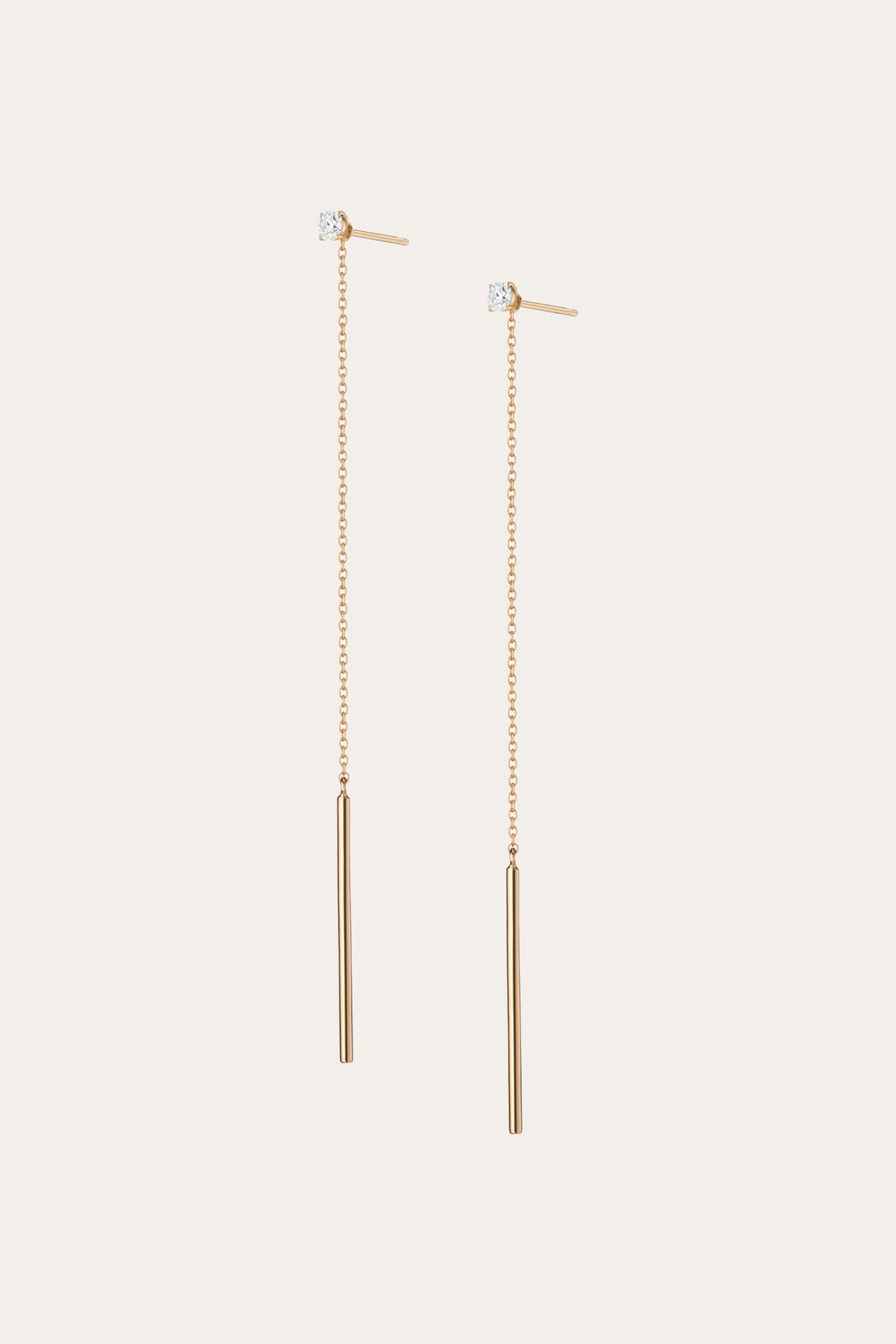 Aurate x Frye: Lab Grown Diamond Lariat Earrings - Image 3