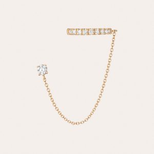 Aurate x Frye: Lab Grown Diamond Stud and Ear Cuff