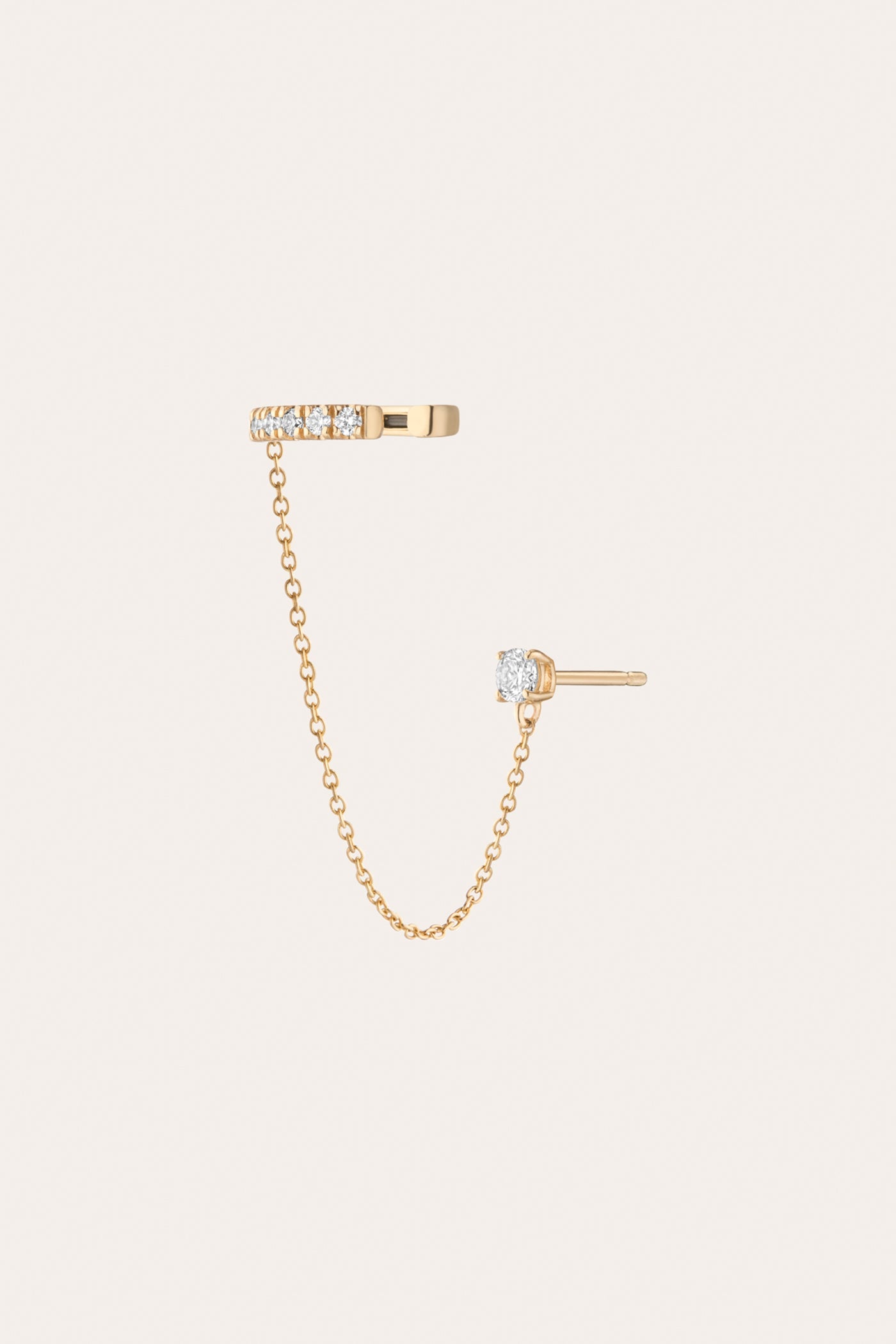 Aurate x Frye: Lab Grown Diamond Stud and Ear Cuff - Image 3