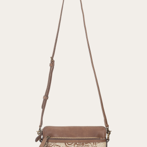 Melissa Raffia Floral Crossbody Wristlet