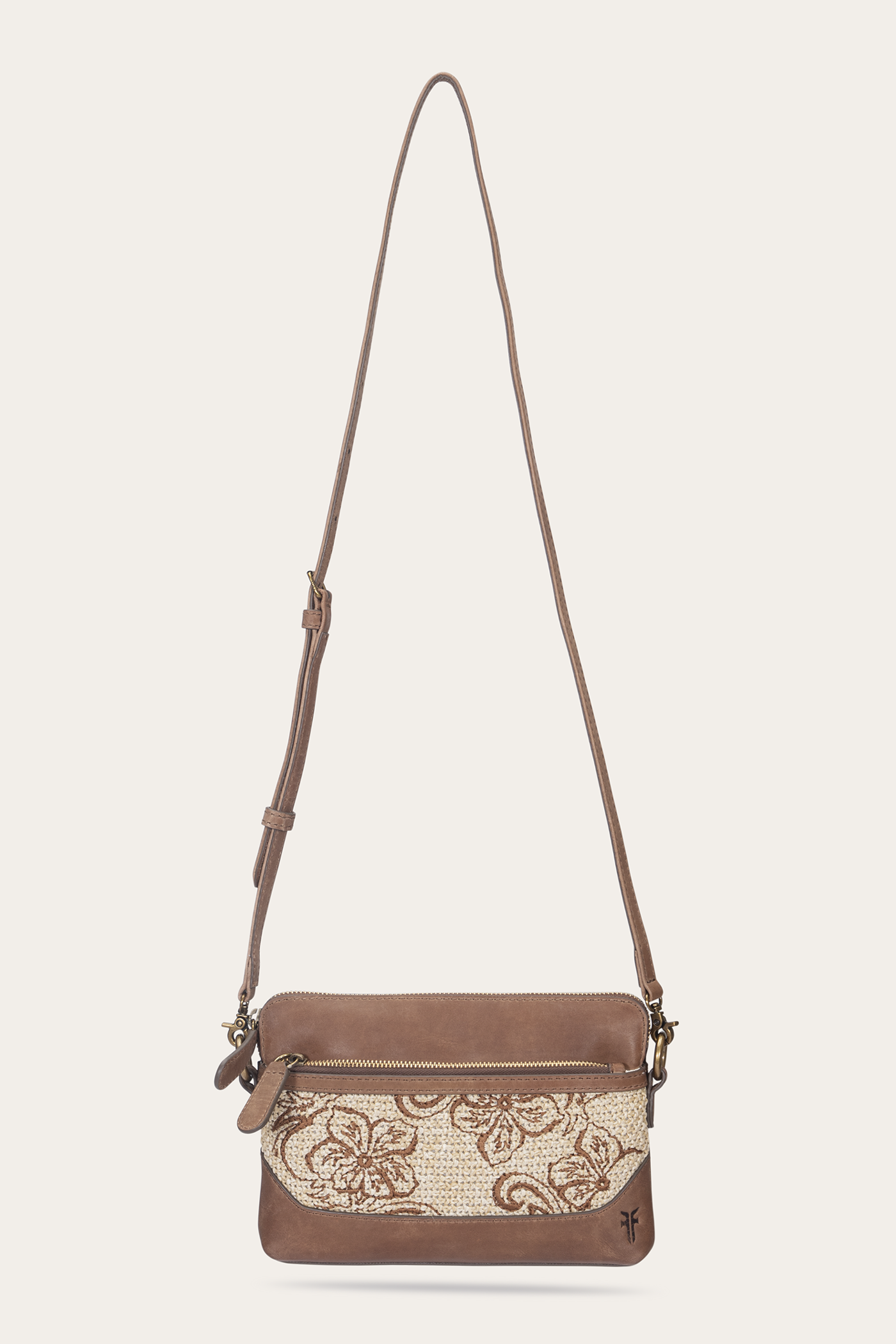Melissa Raffia Floral Crossbody Wristlet