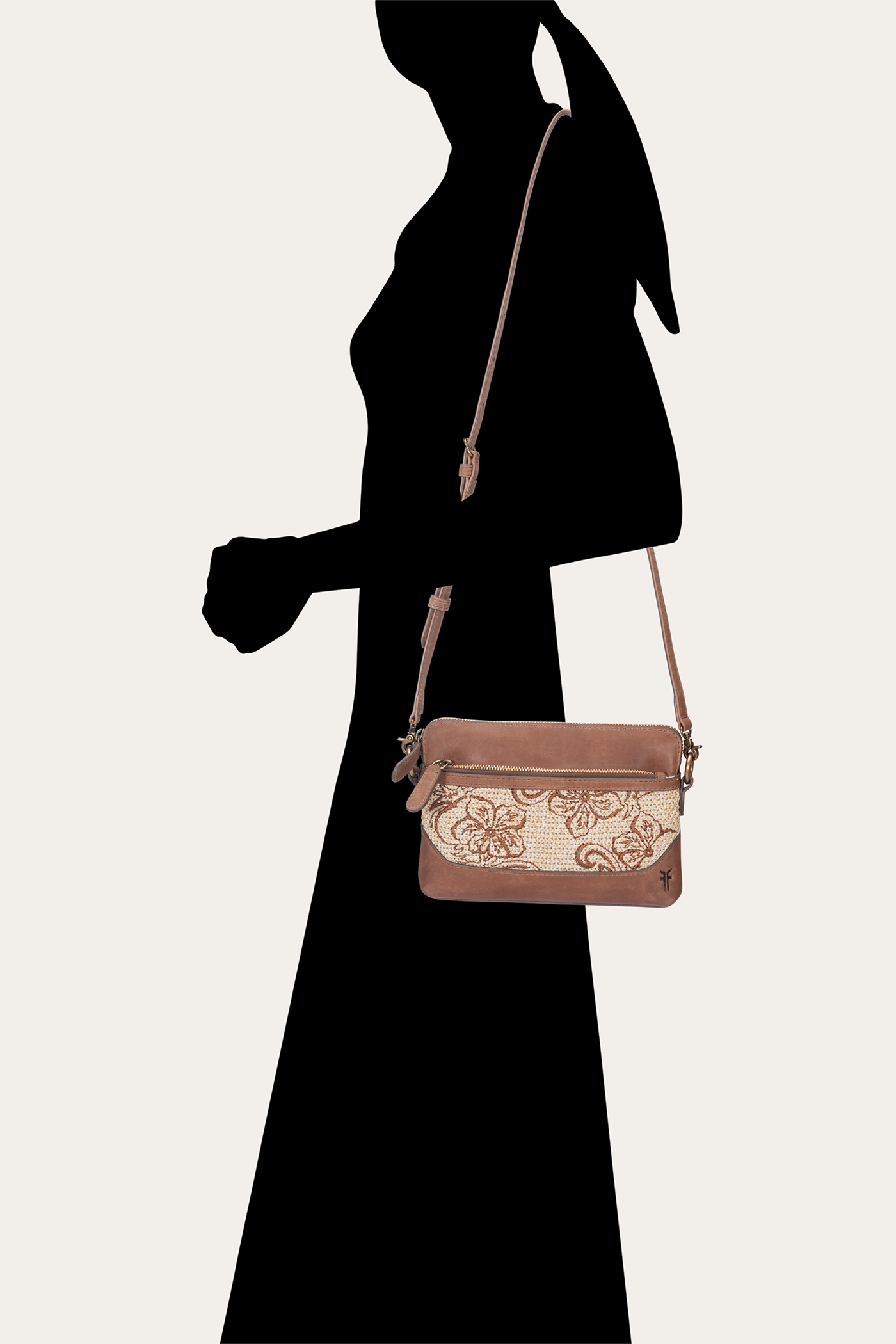 Melissa Raffia Floral Crossbody Wristlet - Image 10