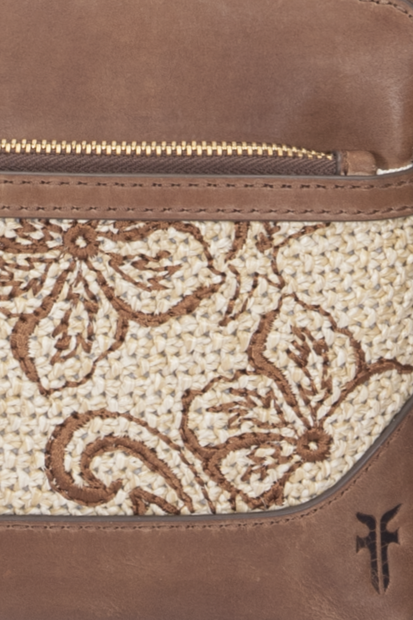 Melissa Raffia Floral Crossbody Wristlet - Image 8