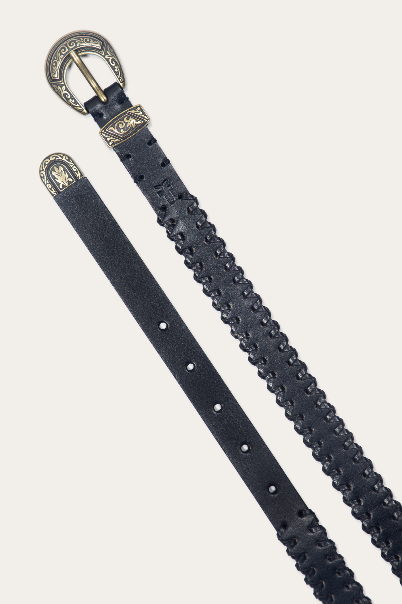 20mm Belt With 3 Pc Buckle Set & Leather Laced Edge - Image 5