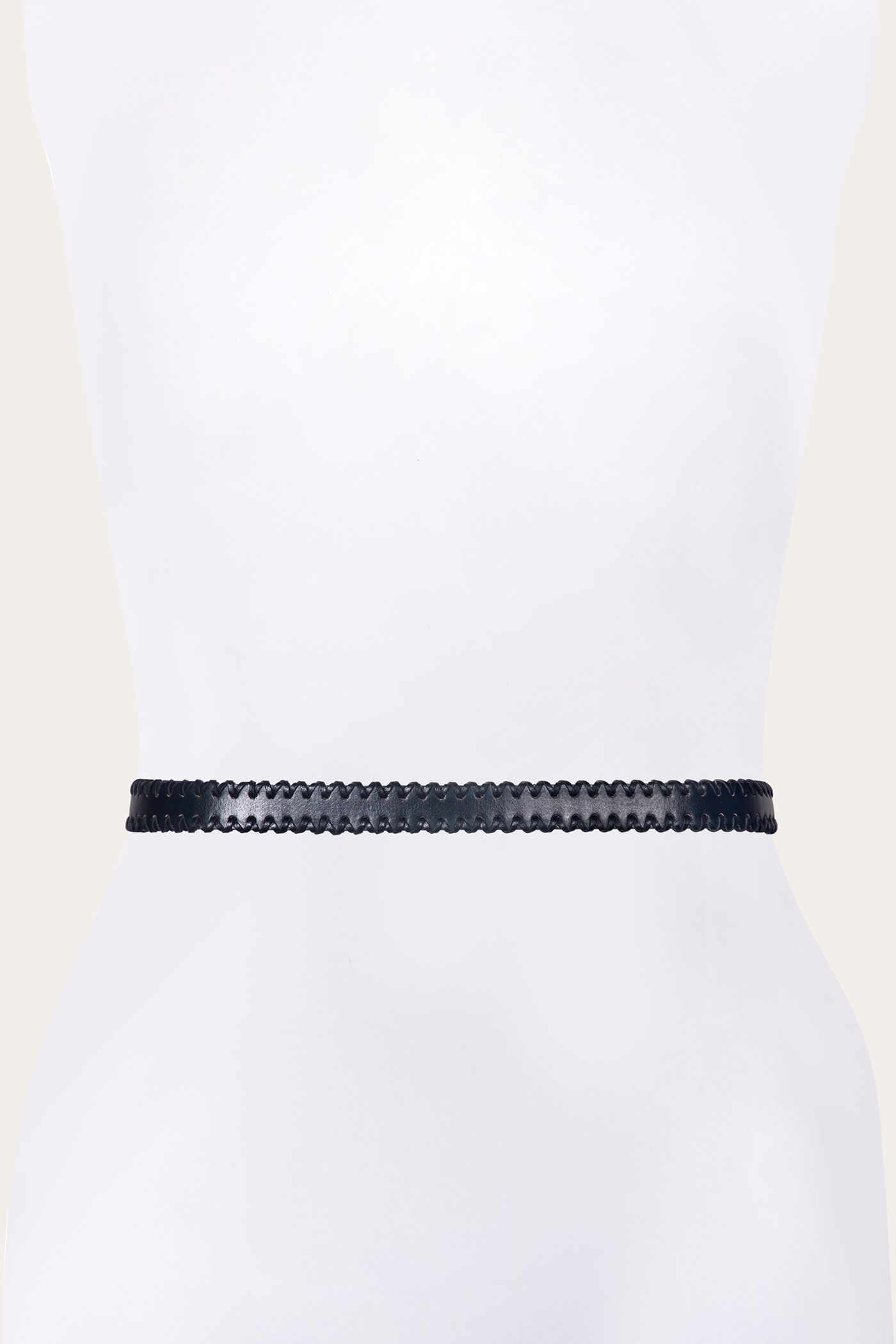 20mm Belt With 3 Pc Buckle Set & Leather Laced Edge - Image 3