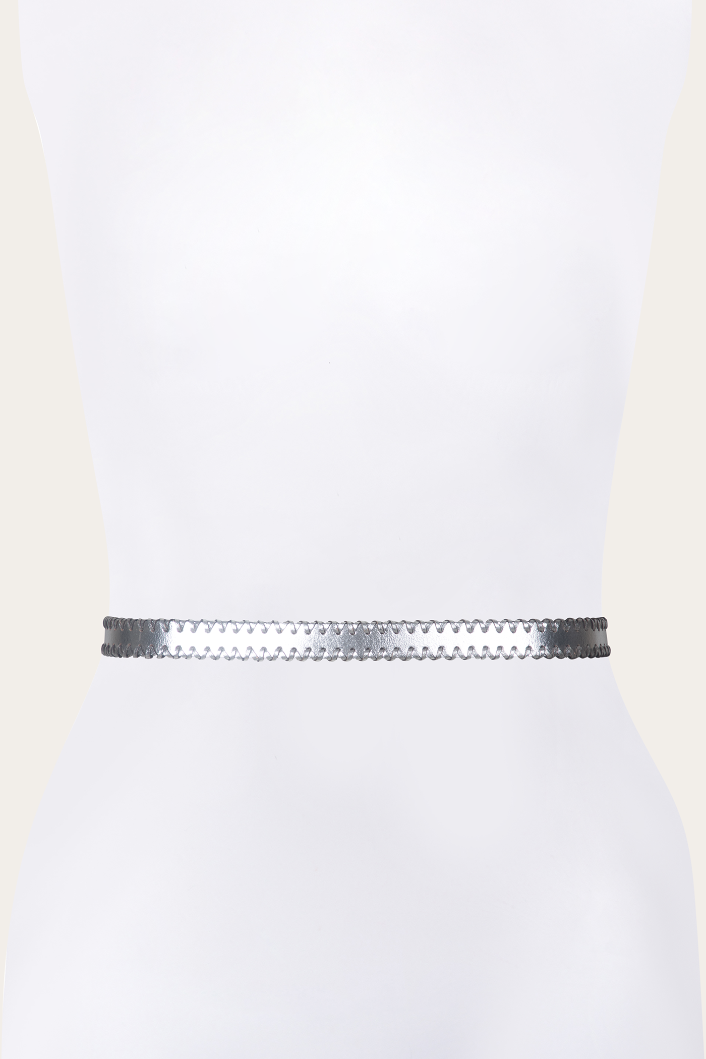 20mm Belt With 3 Pc Buckle Set & Leather Laced Edge - Image 3