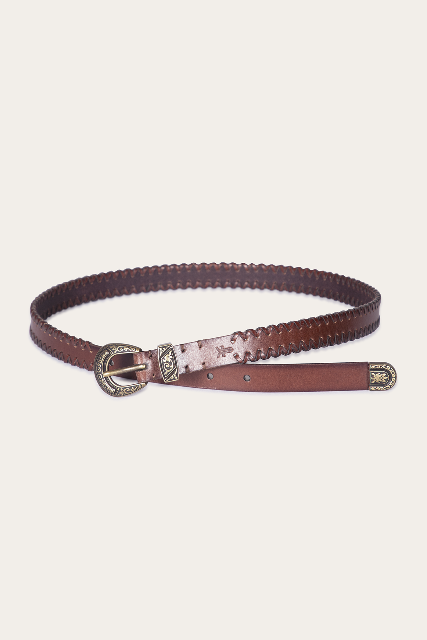 20mm Belt With 3 Pc Buckle Set & Leather Laced Edge - Image 2