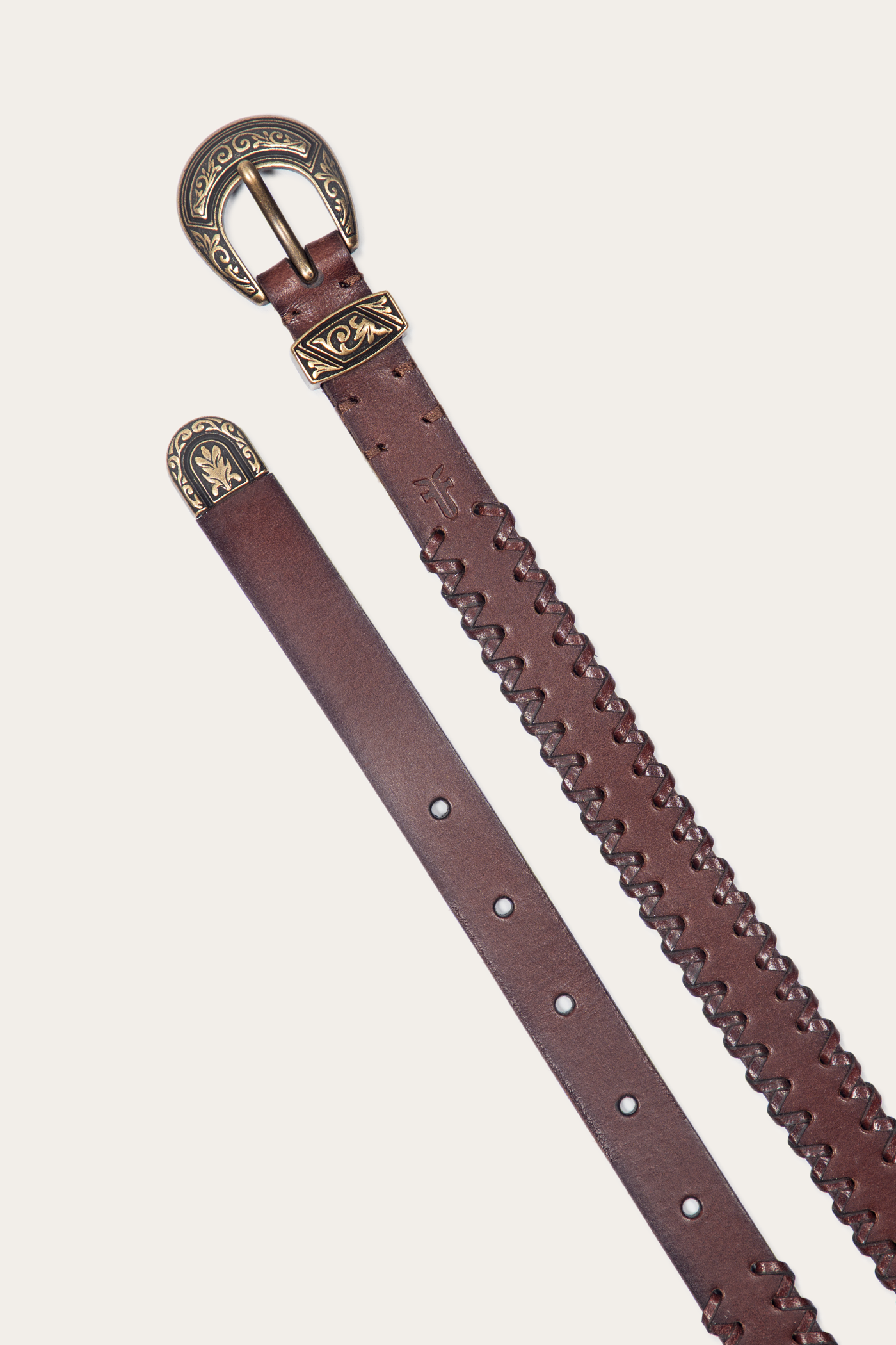 20mm Belt With 3 Pc Buckle Set & Leather Laced Edge - Image 5