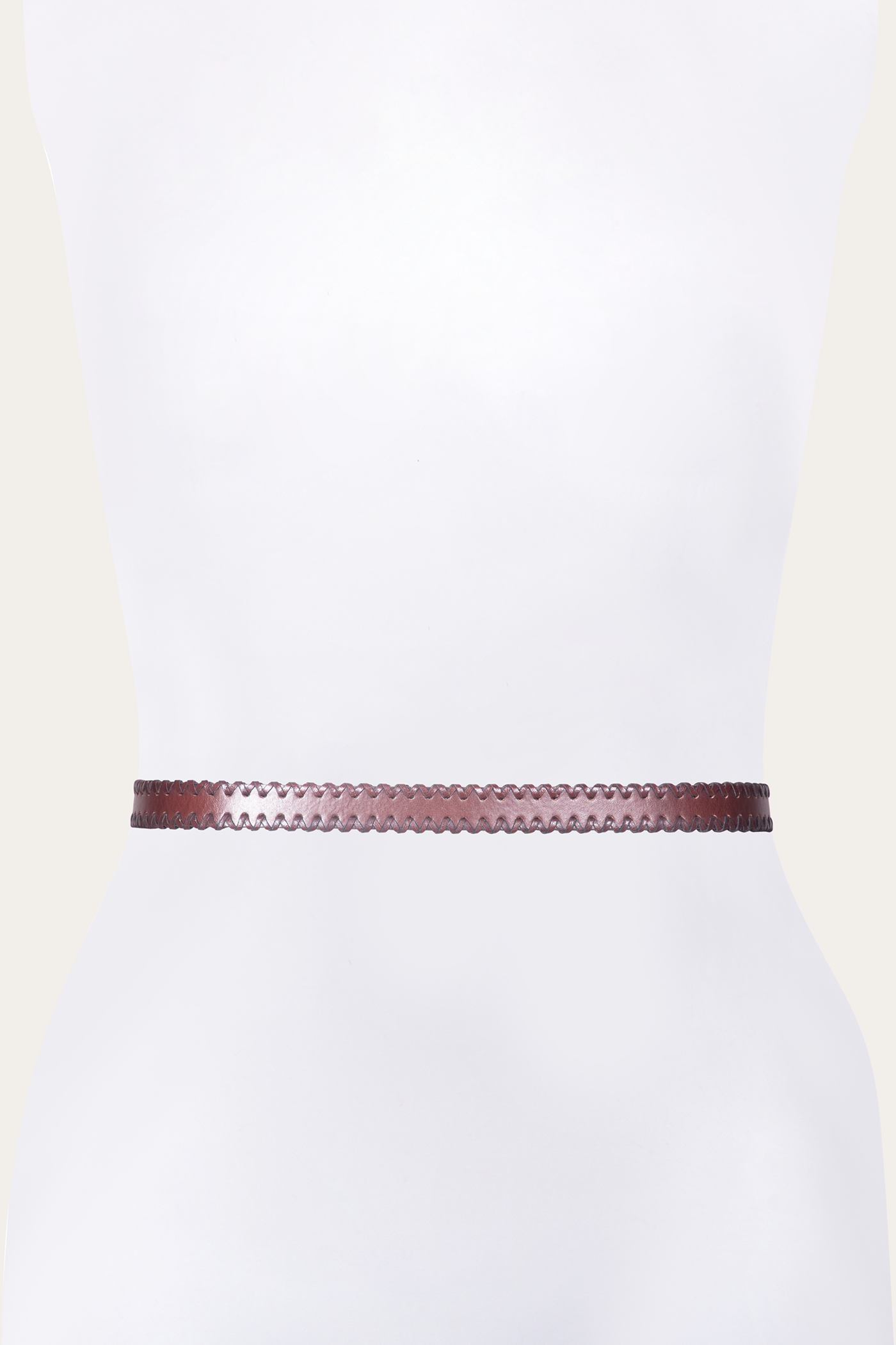20mm Belt With 3 Pc Buckle Set & Leather Laced Edge - Image 3