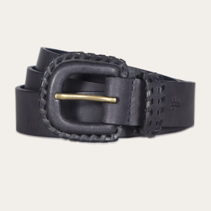 30mm Belt With Covered Buckle & Leather Lacing
