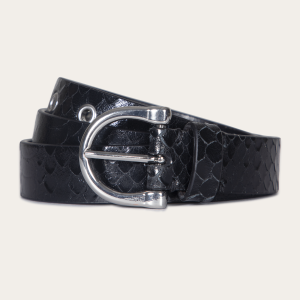 25 Mm Horseshoe Buckle Belt With Python